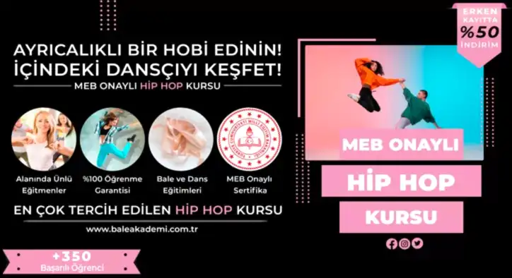 Hip Hop Kursu Fiyatları – Erken Kayıtta %50 İndirim Bale Akademi