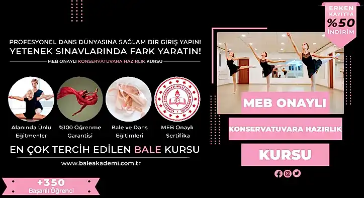 Konservatuvara Hazırlık Kursu Fiyatları – Erken Kayıtta %50 İndirim Bale Akademi