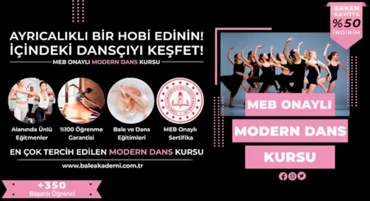 Modern Dans Kursu Fiyatları – Erken Kayıtta %50 İndirim Bale Akademi