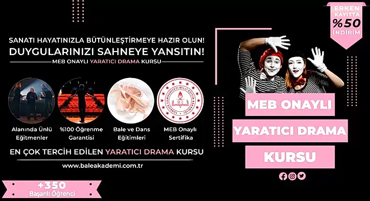 Yaratıcı Drama Kursu Fiyatları – Erken Kayıtta %50 İndirim Bale Akademi