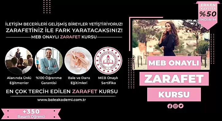 Zarafet Kursu Fiyatları – Erken Kayıtta %50 İndirim Bale Akademi